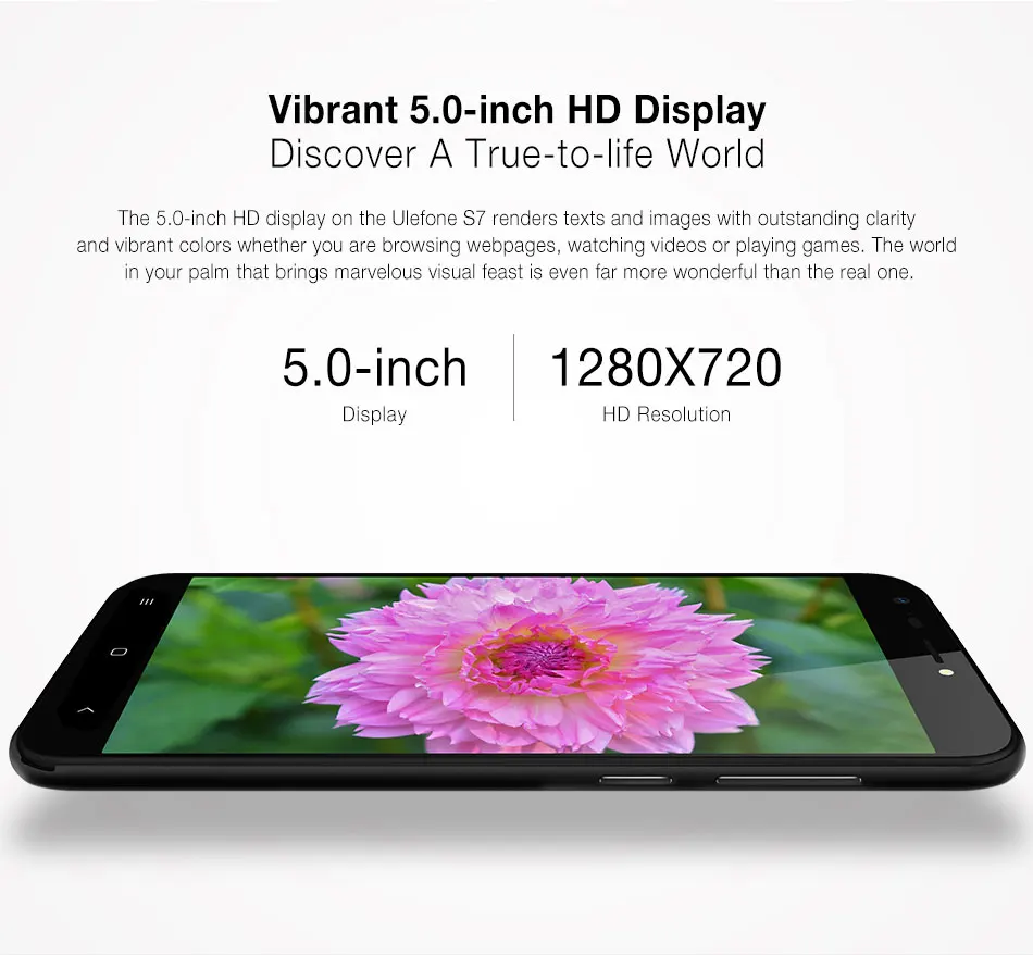 Ulefone S7 5 0 дюйма 3g WCDMA смартфон 8MP + 5MP двойной камеры заднего MTK6580A 4 ядра Android 7 1 GB