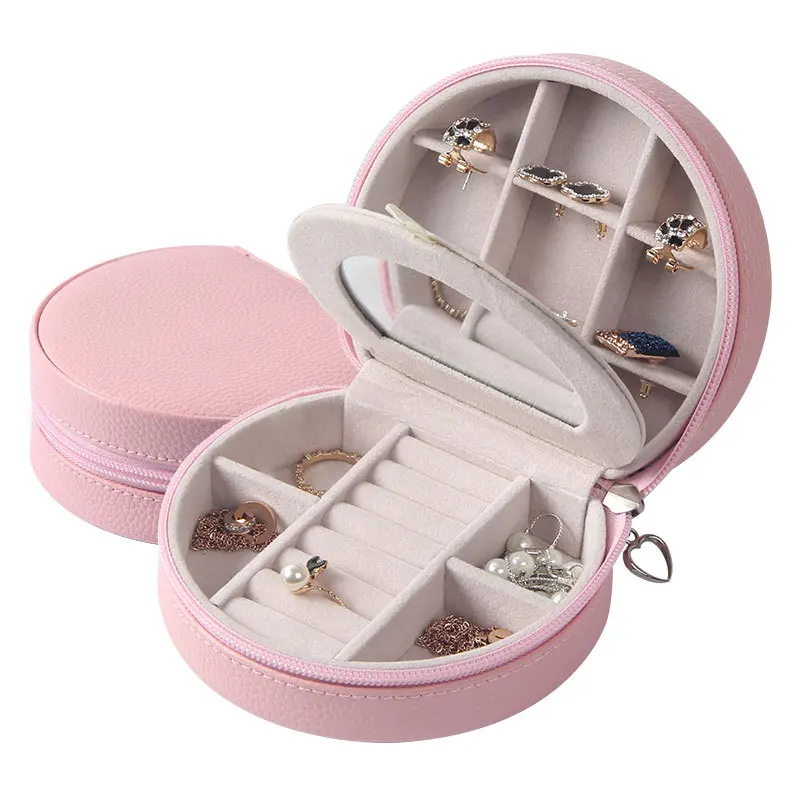 

Новая Кожаная Шкатулка для украшений дорожный органайзер для бижутерии многофункциональный ожерелье хранение колец и сережек коробка для ...