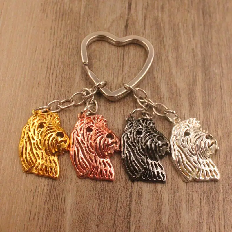 Grand/Petit Basset Griffon Vendeen Dog Animal Cute Gold Silver Plated Keychain For Bag Car Women Men Love Jewelry 4 Colors K183