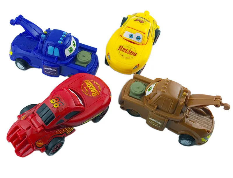 1 шт. disney Pixar Cars 2 3 Lightning McQueen экзотический детский гоночный автомобиль мальчик Рождественский подарок модель автомобиля деформированная игрушка яйцо подарок