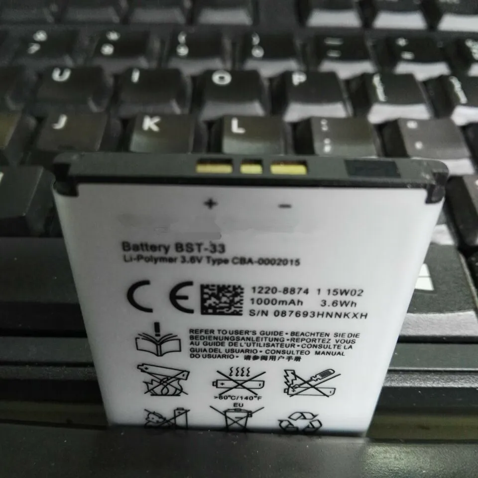5 шт./лот оригинальный bst 33 bst33 bst-33 аккумулятор телефона для sony ericsson k530 k550 k550i k630 k660i