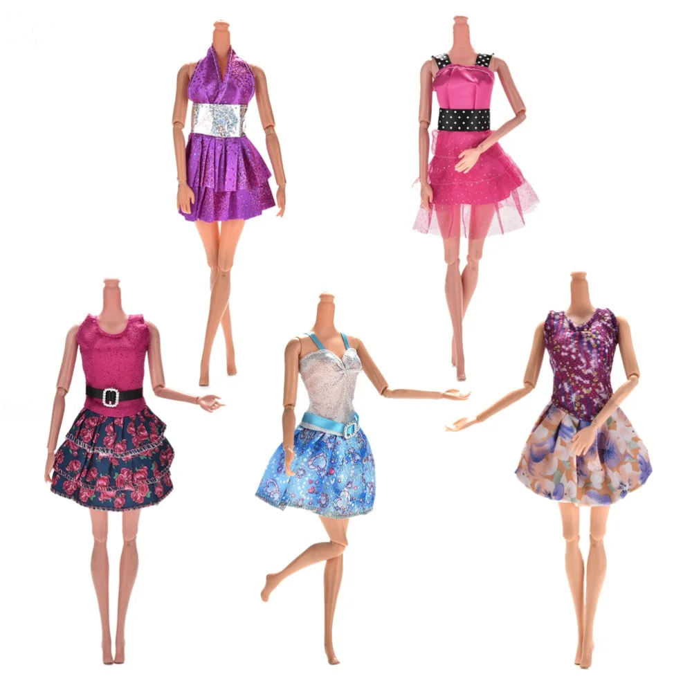 5 шт. Новое поступление модное Кукольное платье ручной работы одежда для