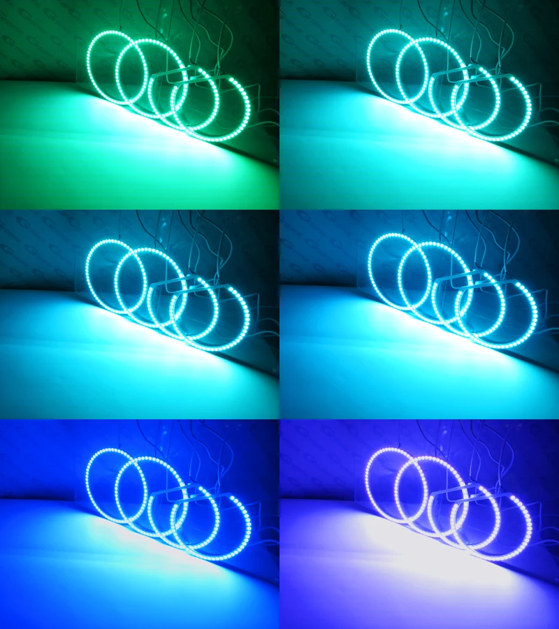 Для Toyota FORTUNER 2008 2009 2010 RF Bluetooth контроллер многоцветный ультра яркий RGB светодиодный angel eyes Halo Кольцо Комплект