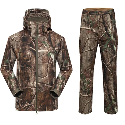 Winter Jacket Men Casual Army Camouflage Coat Military Men Tactical Jacket and Coats Set Waterproof Windproof Clothes - Цвет: Dead trees camouflag