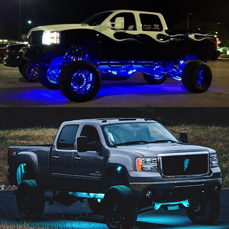 OKEEN 2X60 дюйм RGB ar Светодиодные ленты 5050 SMD DC12V 6000 K под Автомобильная трубка Underglow