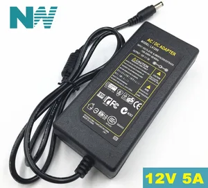 12V5A Новый Ac 100V-240V 60W преобразователь Мощность адаптер Dc12V 5A 2,1 мм-2,5 мм * 5,0 мм штекером постоянного тока для подключения к Питание адаптер