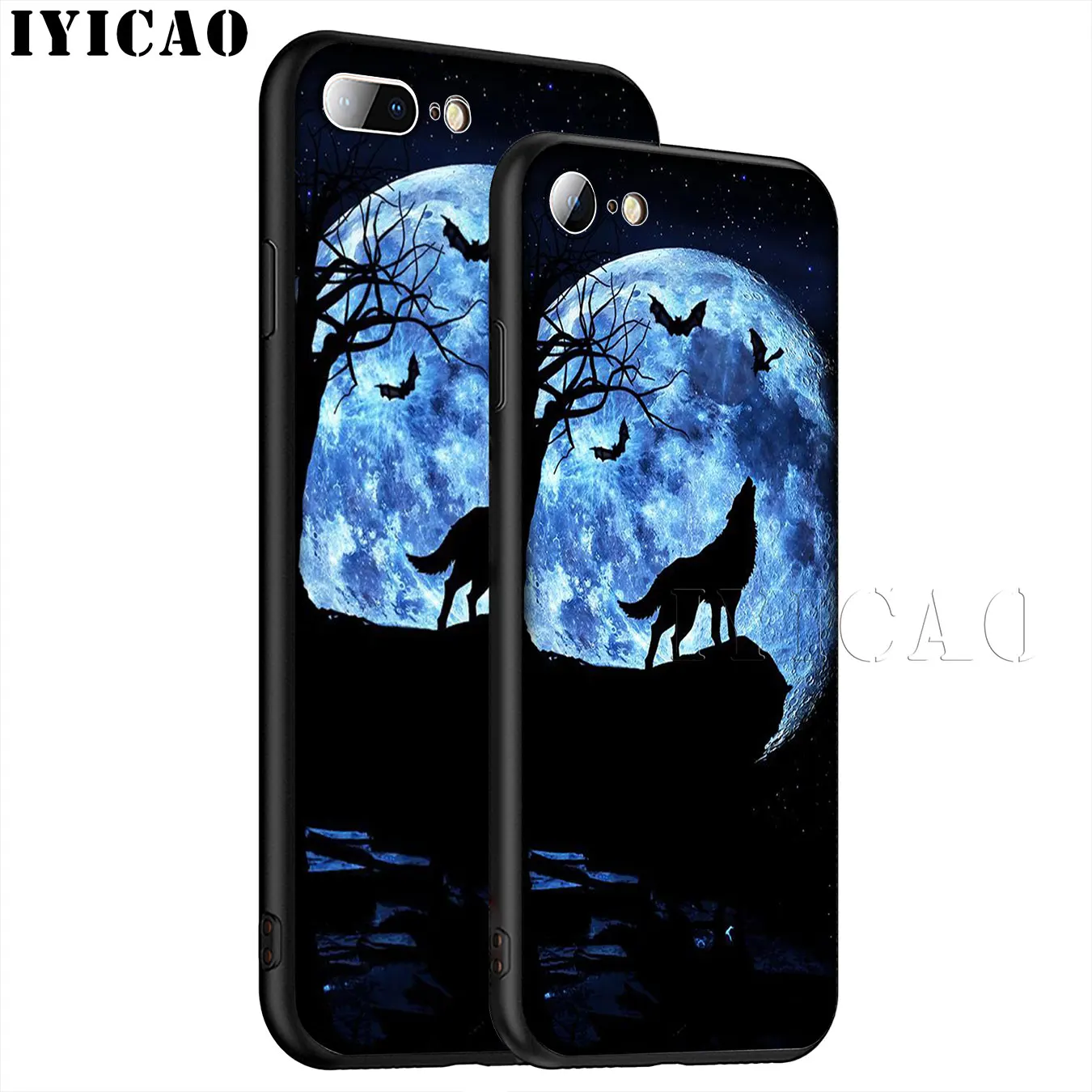 IYICAO Moon roaring wolf Мягкий силиконовый чехол для телефона iPhone XR X XS 11 Pro Max 6 6S 7 8 Plus 5 5S SE 10
