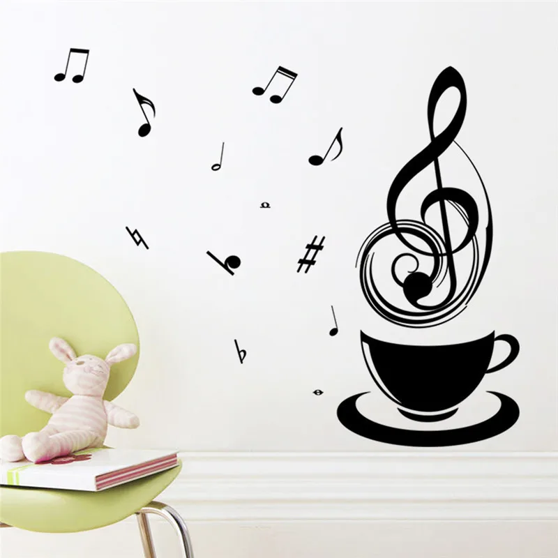 Креативные музыкальные чайные кофейные чашки DIY наклейки для дома на стену