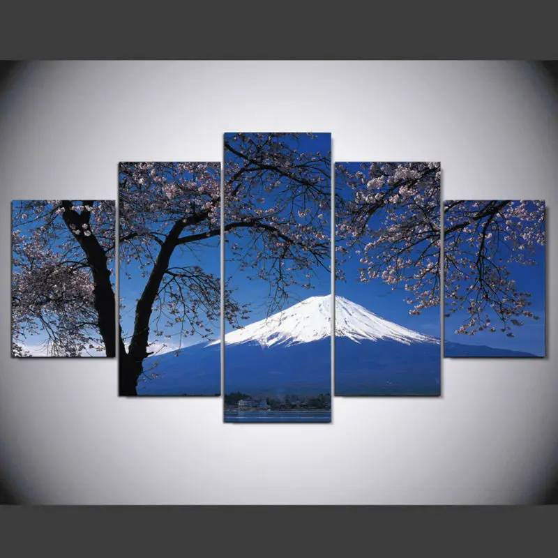 5 панель HD Печать картины самые красивые вулканы в мире холст домашний декор