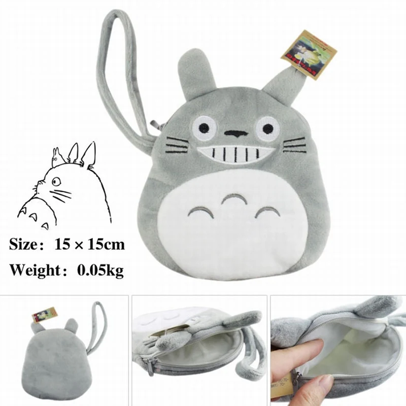 Сумка из хлопка и фланели с рисунком аниме Totoro Пенни кошелек для монет ювелирный