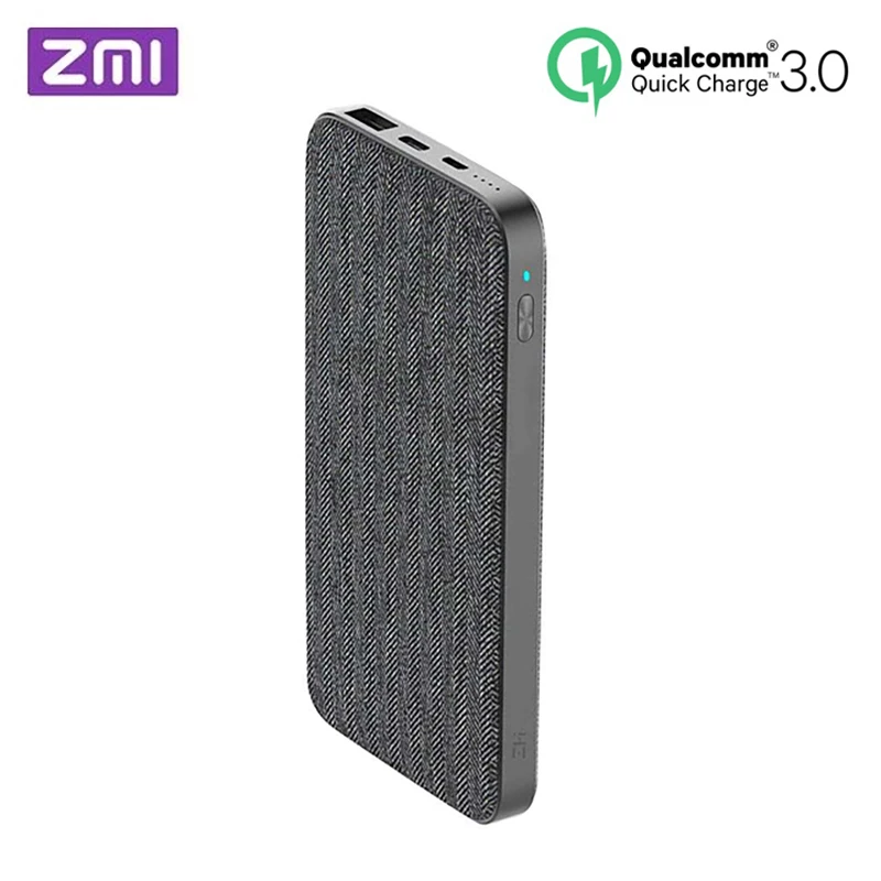 Xiaomi ZMI 10000 мАч power Bank QC3.0 PD type-C PD двухсторонняя Быстрая зарядка 18 Вт Внешняя батарея портативный мобильный телефон Быстрая зарядка