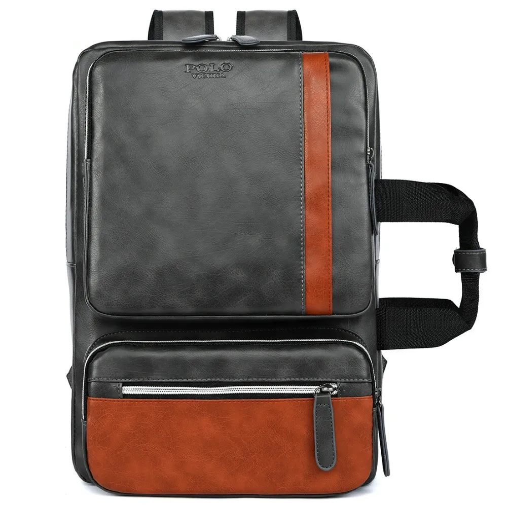

WEIXIER Leather Multifunctional Male Business Backpack Bag For Laptop Large Capacity Travel Men Bags Casual Man Backpack V2-37