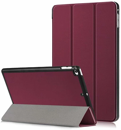 PC-WineRed Чехол для ipad Mini 5 ipad Mini 4 из искусственной кожи, подставка для планшета, Умный Магнитный чехол для нового ipad Mini 5, чехол+ стилус - Цвет: PC-WineRed