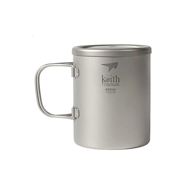 Титановая чашка Keith с крышкой | Спорт и развлечения
