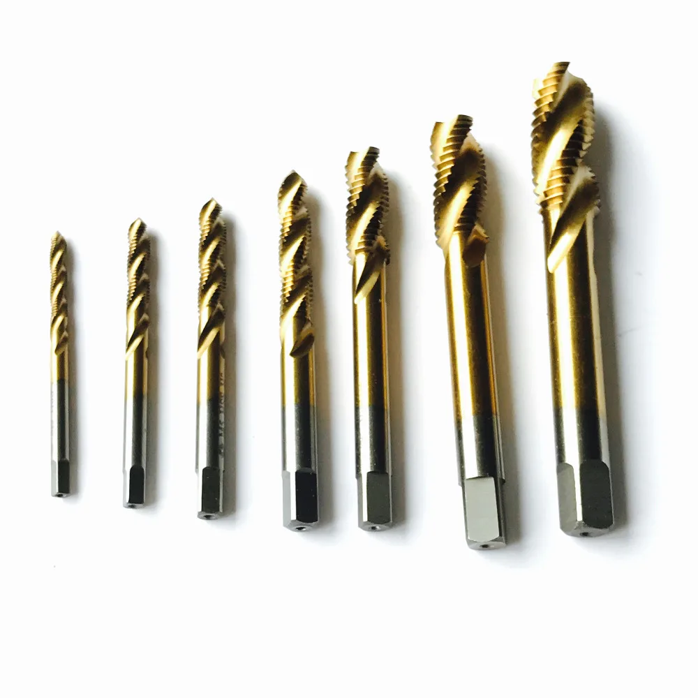 Высокое качество HSS6542 полный CNC grinded 7 шт машина спиральный кран винтовые краны