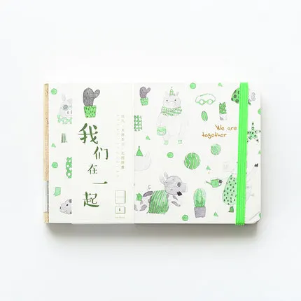 16 В Корейском стиле Kawaii книга в твердой обложке, офисные школьные Тетрадь пустой повязки планировщик канцелярские милые граффити ручная роспись A5 Bujo - Цвет: 16