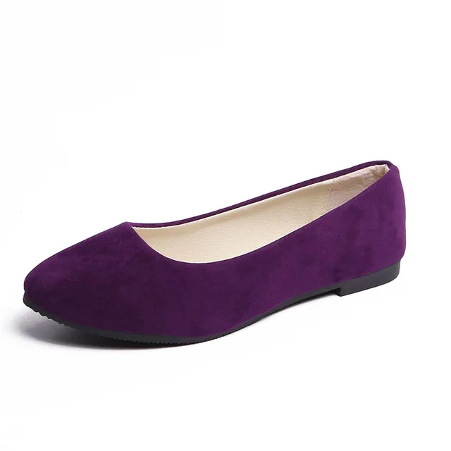 12-Purple Большие размеры 35-43; женская обувь на плоской подошве; обувь на плоской подошве без застежки; женские водонепроницаемые Мокасины ярких цветов; черные лоферы из искусственной замши; женские балетки на плоской подошве - Цвет: 12-Purple