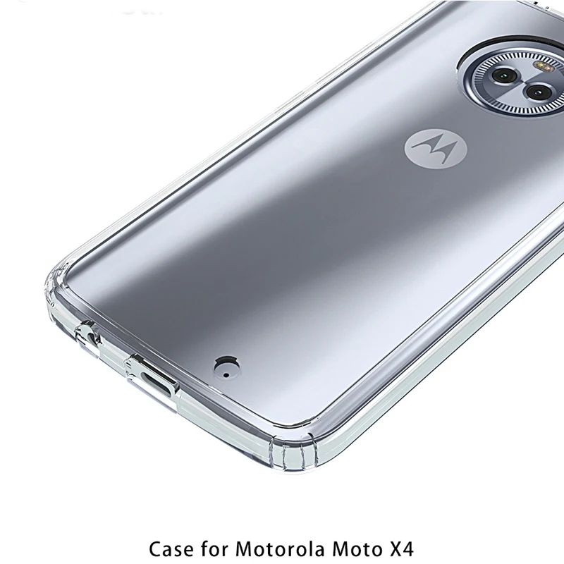 Гибридная Противоударная крышка воздушная подушка рамка чехол для Moto X4 акриловый кристалл прозрачный задний корпус для Motorola Moto X4 Fundas Coque