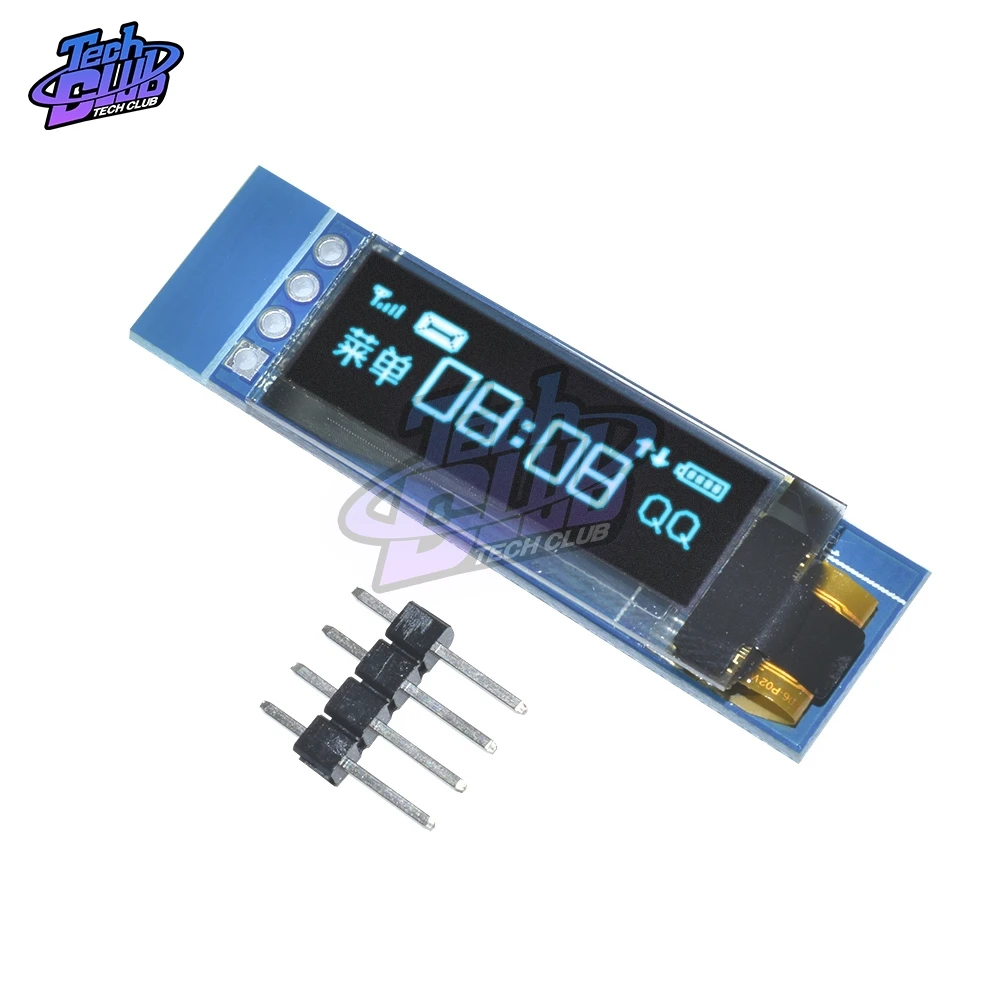 Синий/белый OLED ЖК дисплей 0 91 дюйма 128x32 IIC I2C Последовательный модуль SSD1306 Драйвер IC