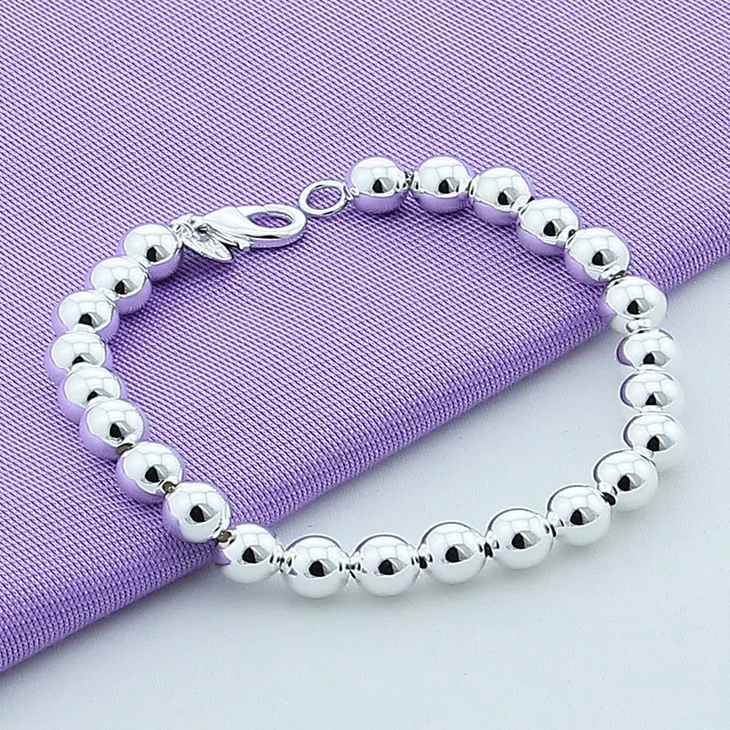 Женский браслет из серебра 925 пробы с бусинами 8 мм|bracelets for|beads bracelets for womenbead bracelet |