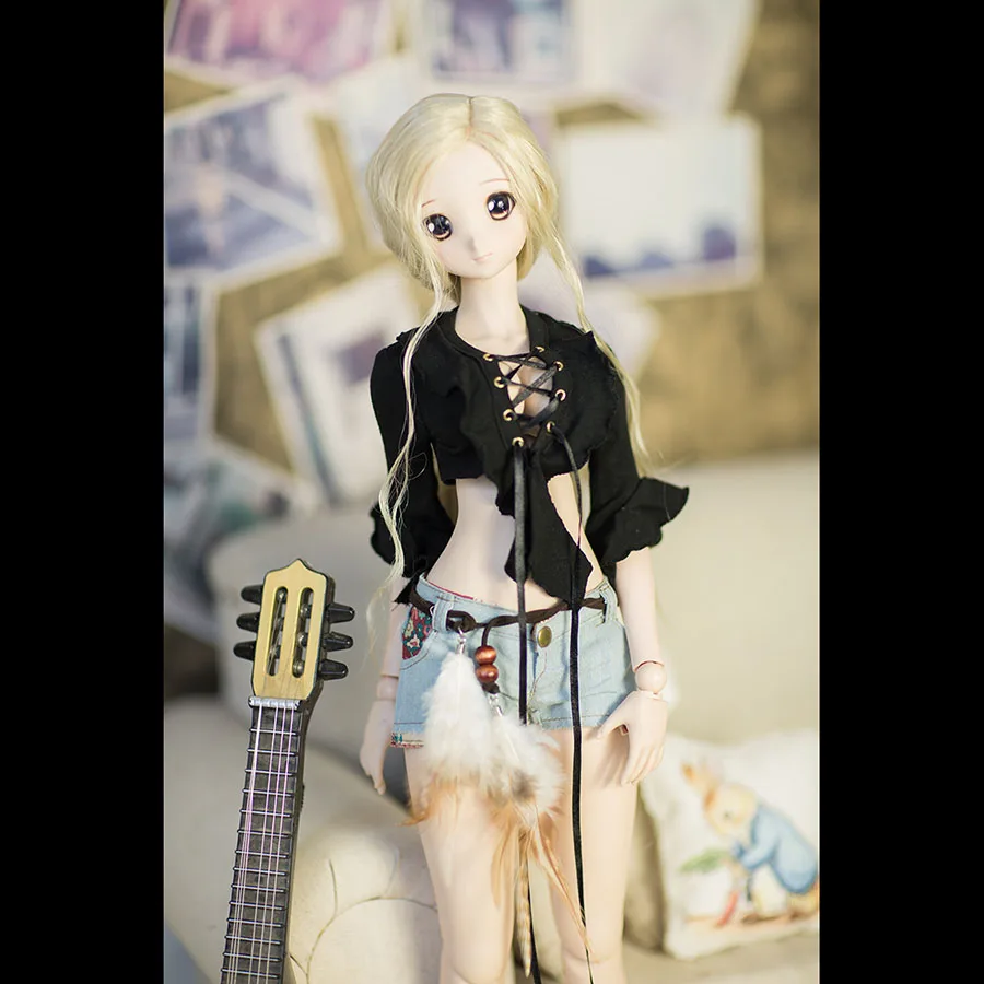 BYBJDHOME, новинка, BJD SD, кукла, топ, одежда, сексуальный топ, черный, белый