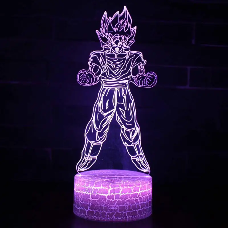 Dragon Ball Usb Led 3d осветительные приборы Kakarot Vegeta Son Gohan детские лампы стволы сотового Cyborg Freeza 7 цветов изменить 3d ночник - Испускаемый цвет: er