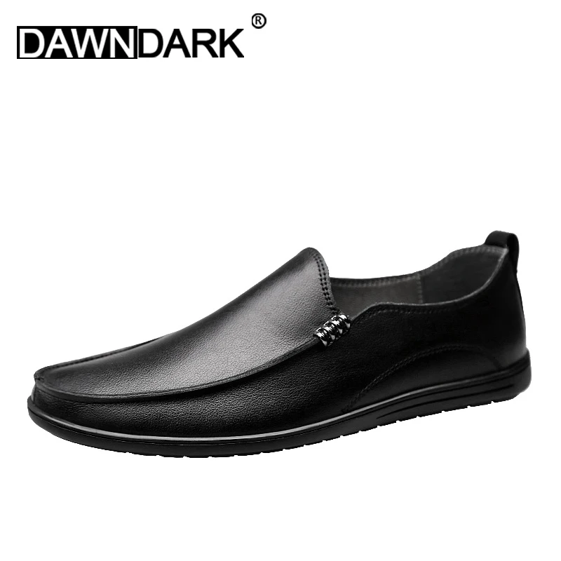 Men Leather Shoes Soft Fashion Slip on Male Casual Driving Boat Red Black Man Luxury Brand Loafers Plus Size | Обувь