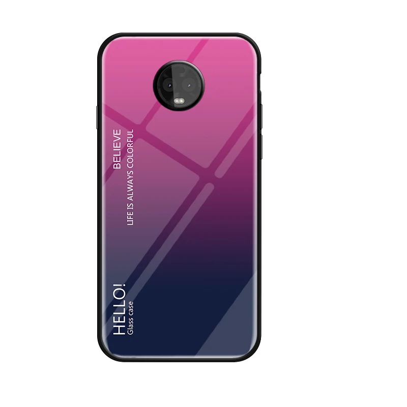 Rose Red Роскошный цветной чехол из закаленного стекла для Motorola G5s G6, мягкая силиконовая рамка, защитная задняя крышка для Moto G6 G5S Plus - Цвет: Rose Red