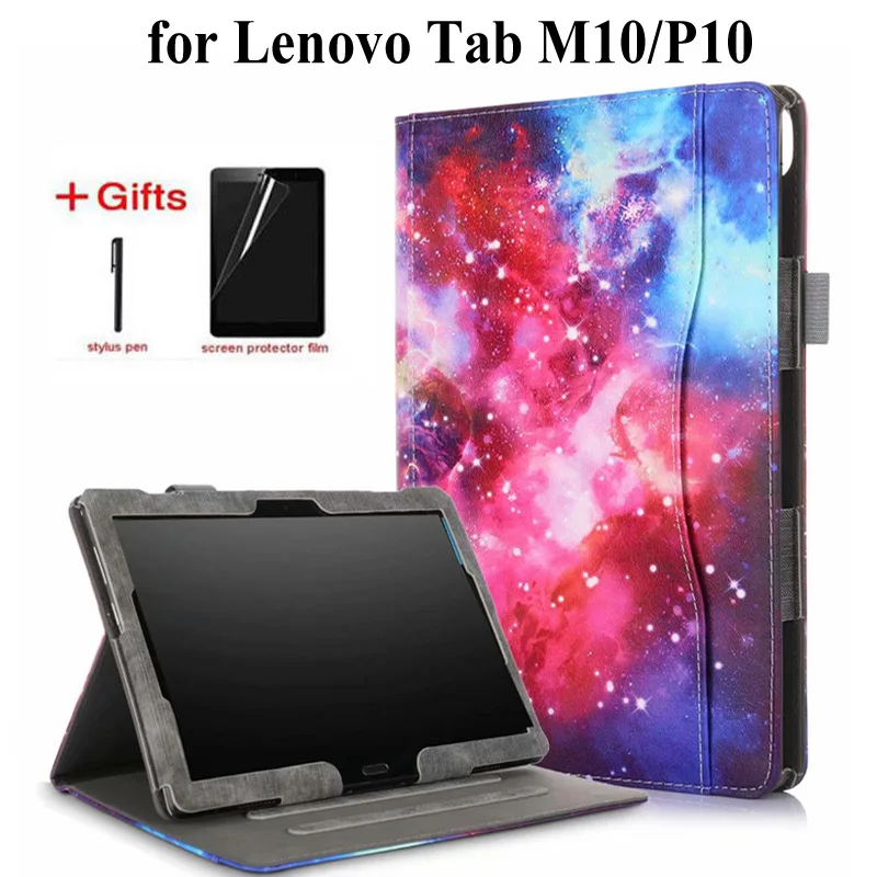 Передняя опорная Чехол портмоне из кожи с откидной чехол для планшета Lenovo Tab P10 TB