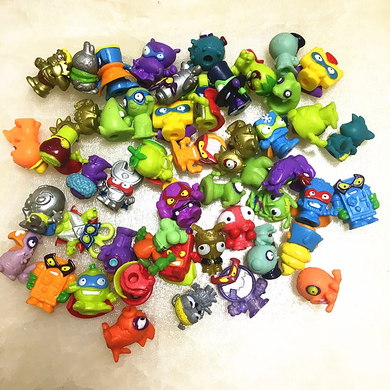 25-200 Pcs/lot Zomlings Superzings Anime Trash Dolls Action Figures 3CM Rubber Model Toy Kids Playing Animal Garbage Doll Gift | Игрушки и