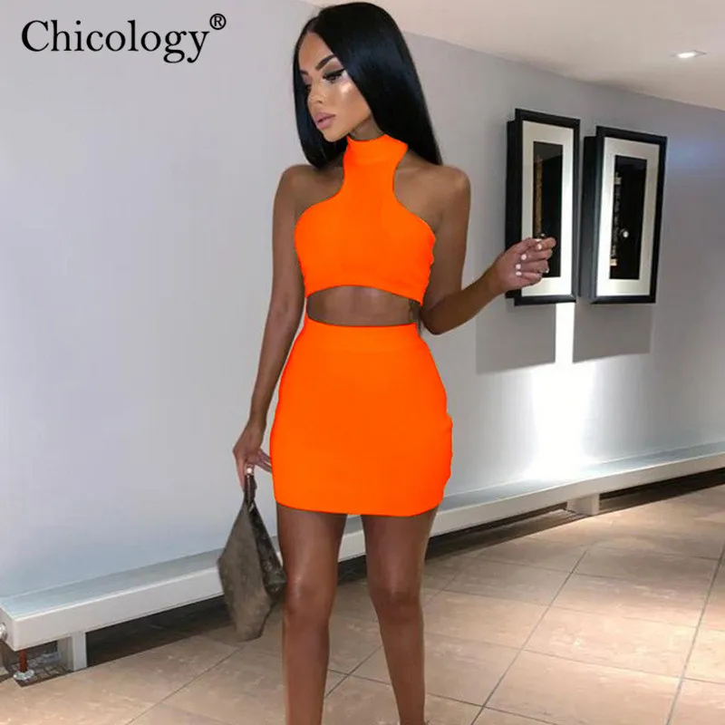 Кроп-топ Chicology с высокой талией облегающая мини-юбка комплект из 2 предметов