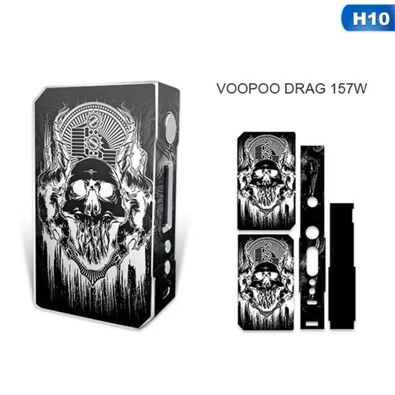 H10 Наклейки на электронные сигареты для VOOPOO DRAG TC 157W коробка мод наклейка на обложку - Цвет: H10