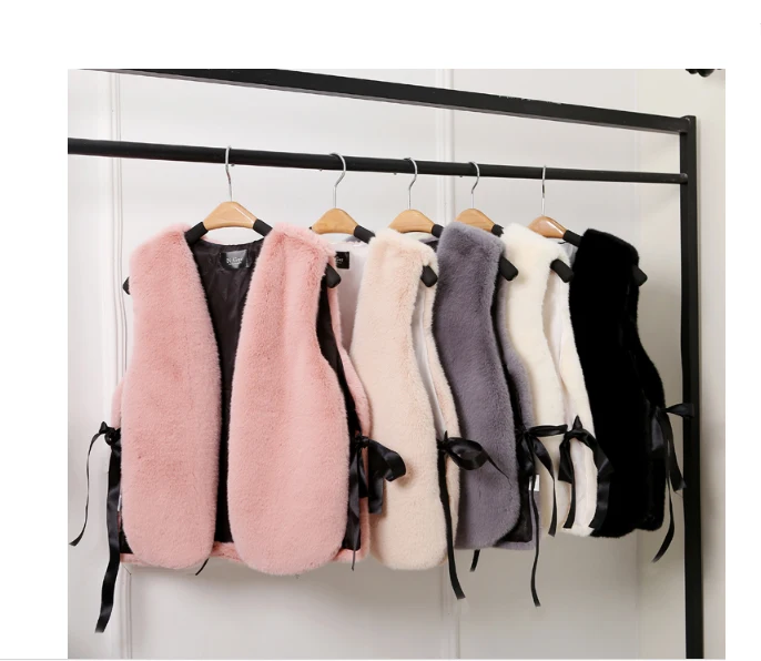 2017 new Faux Fur Coats Women New Fashion Thicken Sleeveless Vest Streetwear Waistcoat | Женская одежда