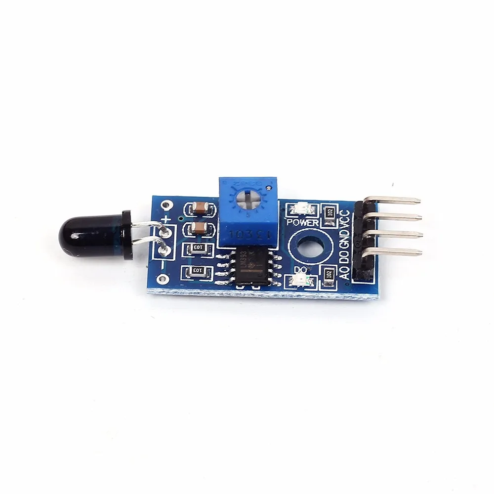 LM393 4 контактный ИК модуль датчика обнаружения пламени детектор огня