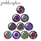 Модный красивый узор, 10 шт., 12 мм18 мм20 мм25 мм, круглый фото-стеклянный кабошон, демонстрация плоской задней части, фурнитура для изготовления ZB0493