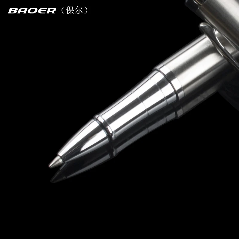 Бесплатная доставка Baoer 3035 гелевая ручка Нержавеющая сталь Металл серебристый