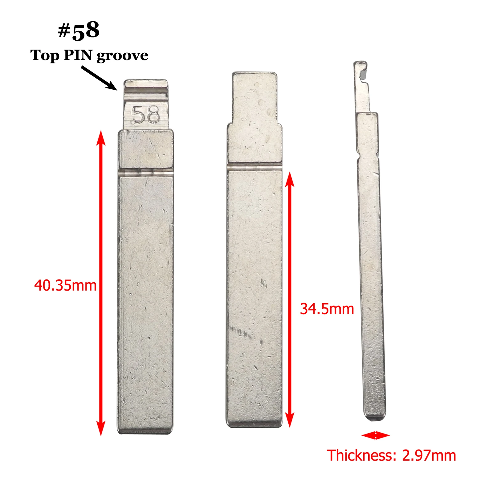 no.58 top groove Jingyuqin VA2 HU83 SX9 Стразы каучуковые#17#53#54#58#72#73#83#99#122 для Citroen C4L Triumph peugeot 307 207 Флип Ключа автомобиля пустое лезвие ключа - Цвет: no.58 top groove