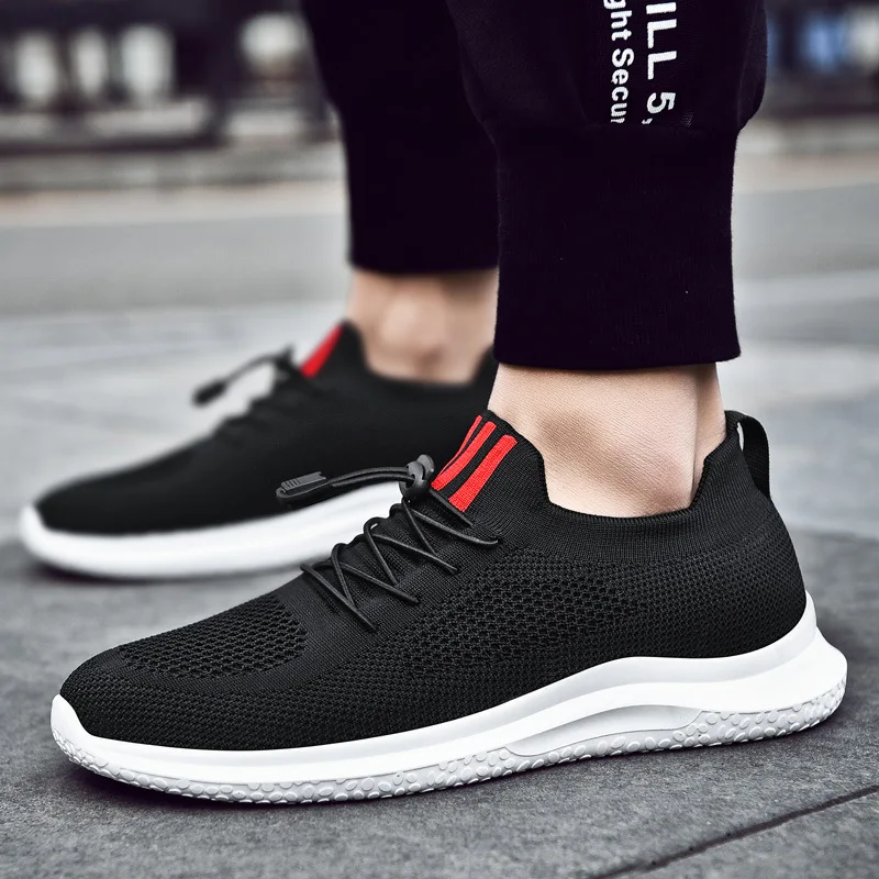2019 Spring Breathable Comfortable Mens Casual Slip On Shoes Leisure Flat White Fashion Sneakers Homme Man's | Обувь