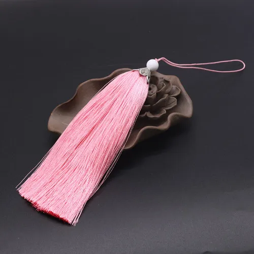 Pink 2pcs Полиэстеровые кисточки 24 см кулон Ювелирная кисточка ручной работы самодельная занавеска одежда декоративные аксессуары брелоки для Сумки ремесла 2 шт - Цвет: Pink 2pcs