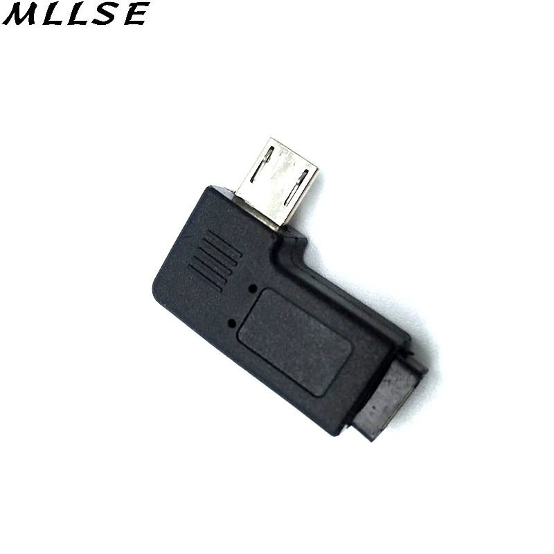 MLLSE 1 шт. 90 градусов правый/левый Угол Micro USB штекер f удлинитель адаптер для Android