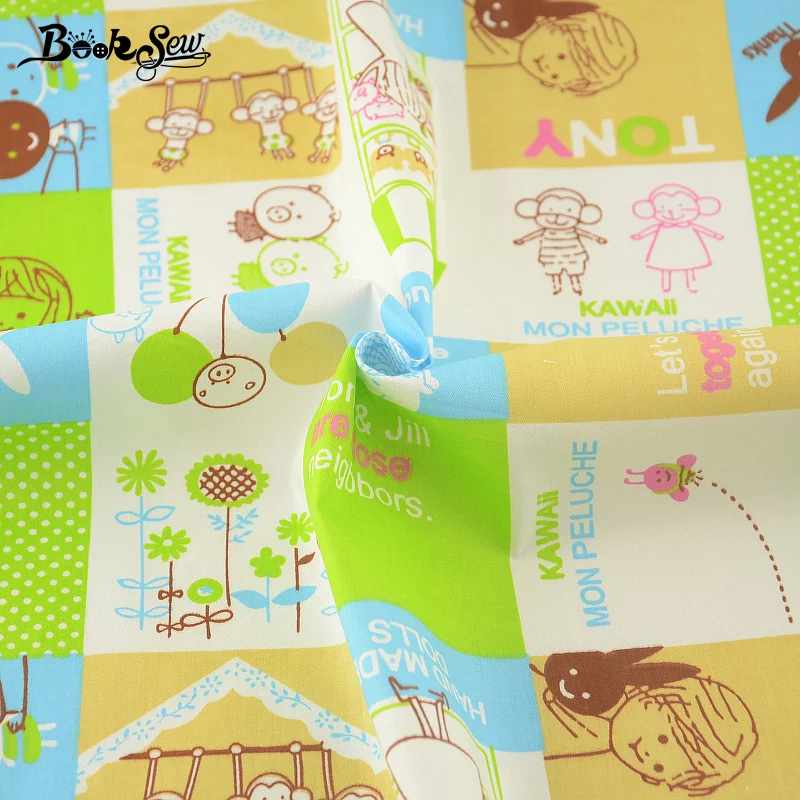 2017 100% Cotton Twill Fabric Lovely Cartoon Pattern Home Textile Quilting Tissue For Swing Bedding Baby Kid Clothing|fabric beautiful|fabric tissue
