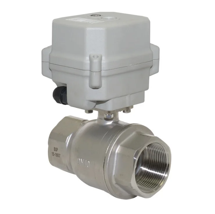 Фото DC 12-24V моторизованный шаровой кран BSP/NPT 1-1/2 ''Электрический CR2-02 нержавеющая DC 12-24V моторизованный шаровой кран BSP/NPT 1-1/2 ''Электрический CR2-02 нержавеющая