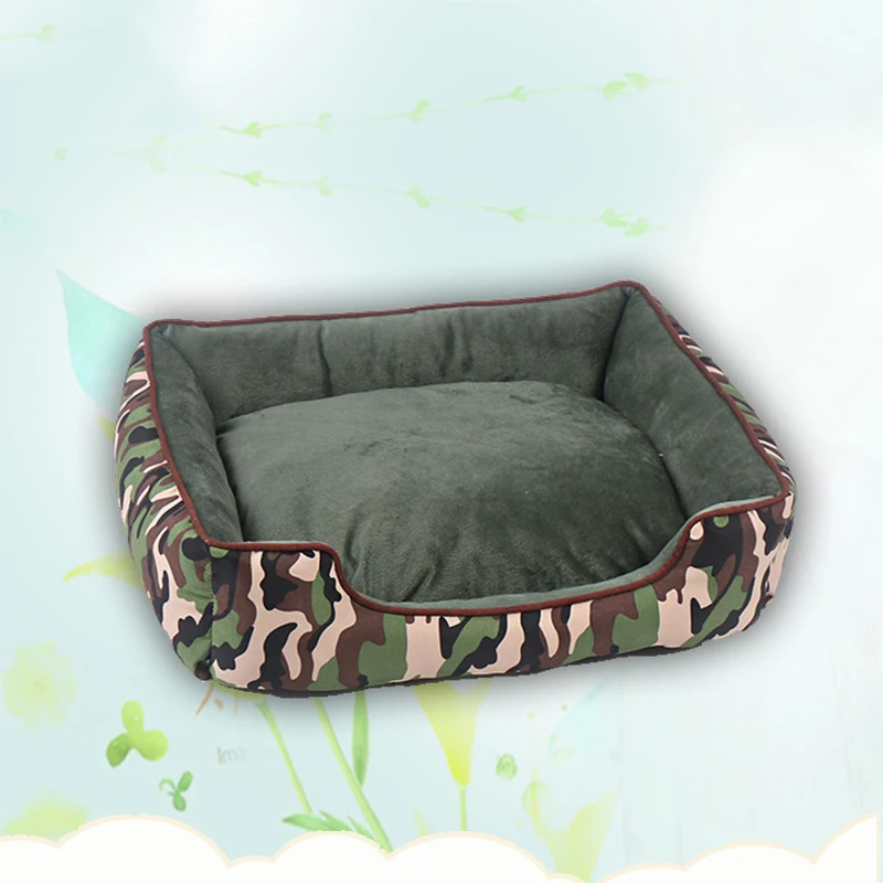 Высокое Качество Зимние теплые кровати для собаки камуфляжная цветной питомник
