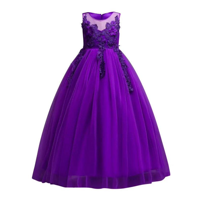 Girl Princess Dress Elegant Party Formal Vestido Children Birthday Girls Dresses party and wedding High Quality Mesh | Детская одежда и