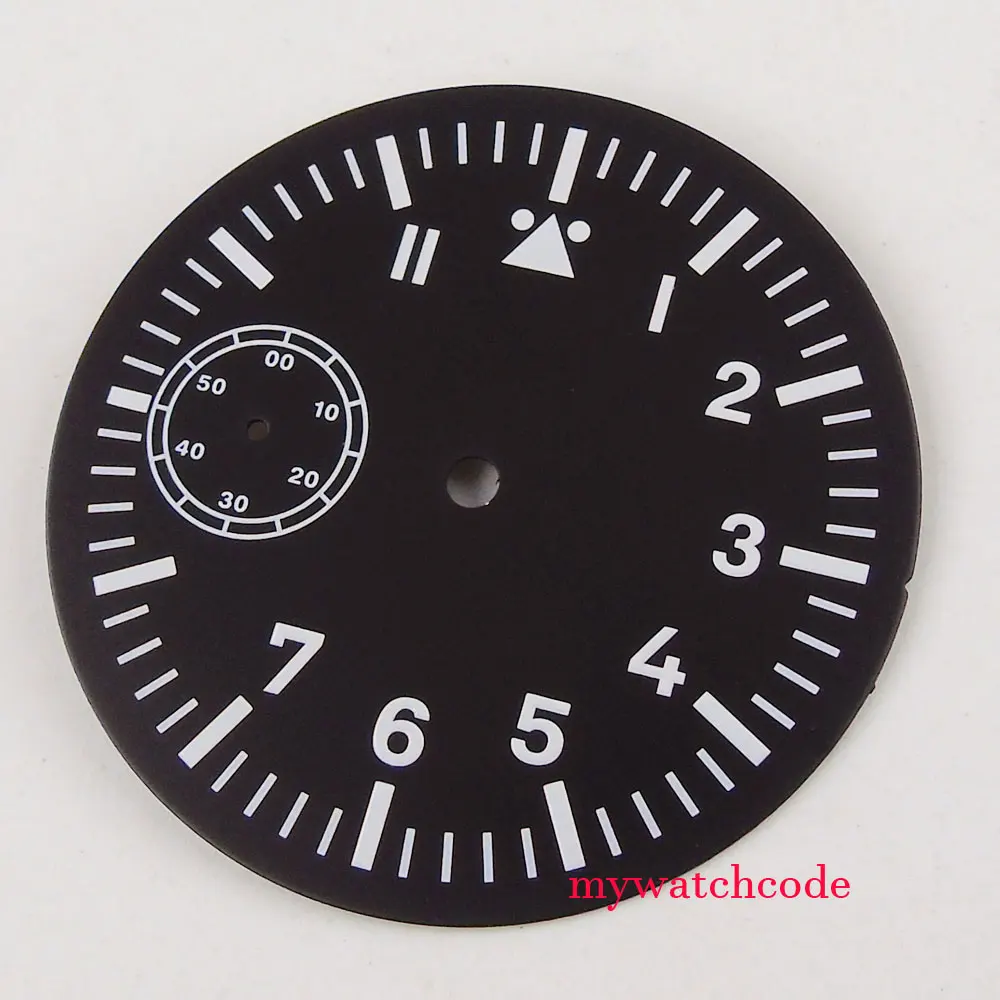 

39.1mm Black Wristwatch Dial Luminous Dial Fit ETA 6497 Mens Watch D55