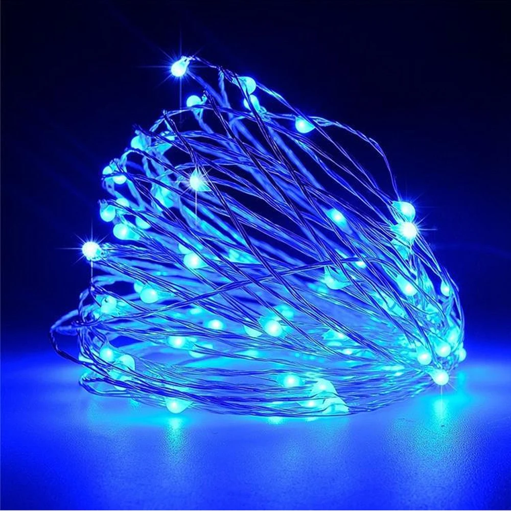 60 м 70 80 LED DC12V микро рисовая проволока медная гирлянда для вечеринки DC женский