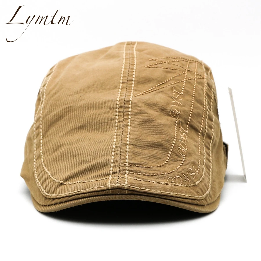 Классические береты для мужчин Ретро взрослых с вышивкой в полоску цвета: хаки