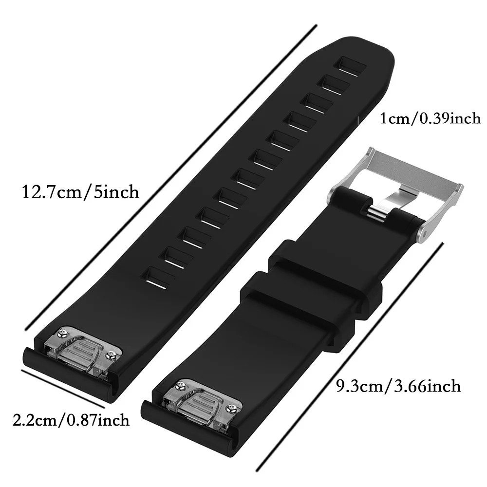 Сменный ремешок для Garmin Fenix 5S 22 мм силиконовый Smartwatch Браслет из нержавеющей стали