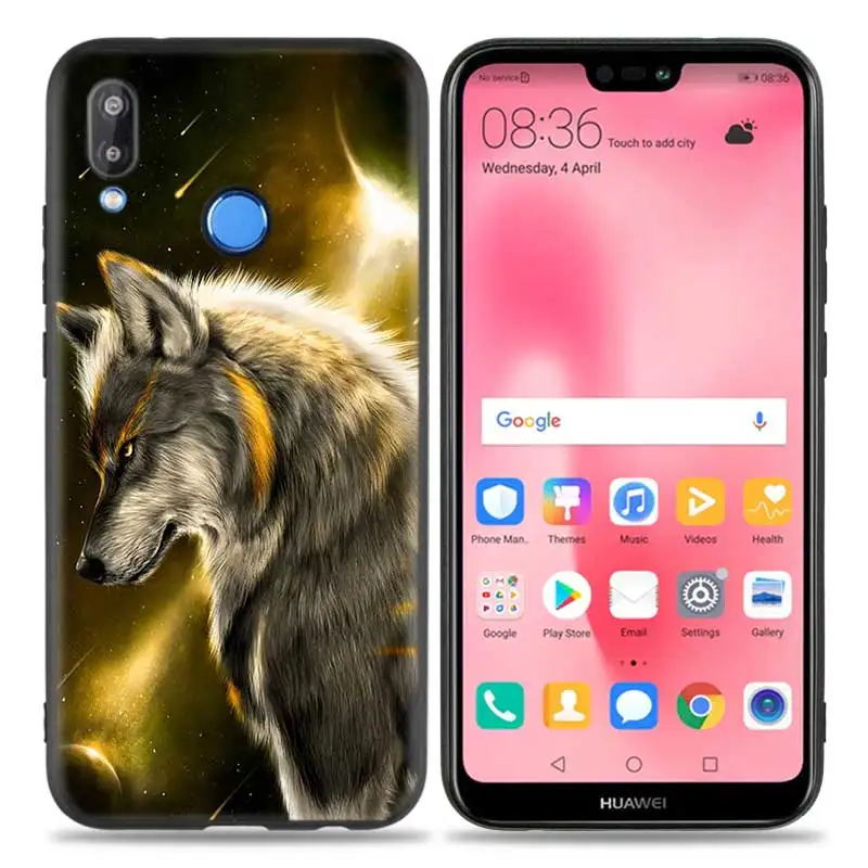 Силиконовый чехол для huawei P20 P10 P9 P8 Lite Pro P Smart+ Nova 3i 3E чехол для телефона s волк Дракон животные - Цвет: A005