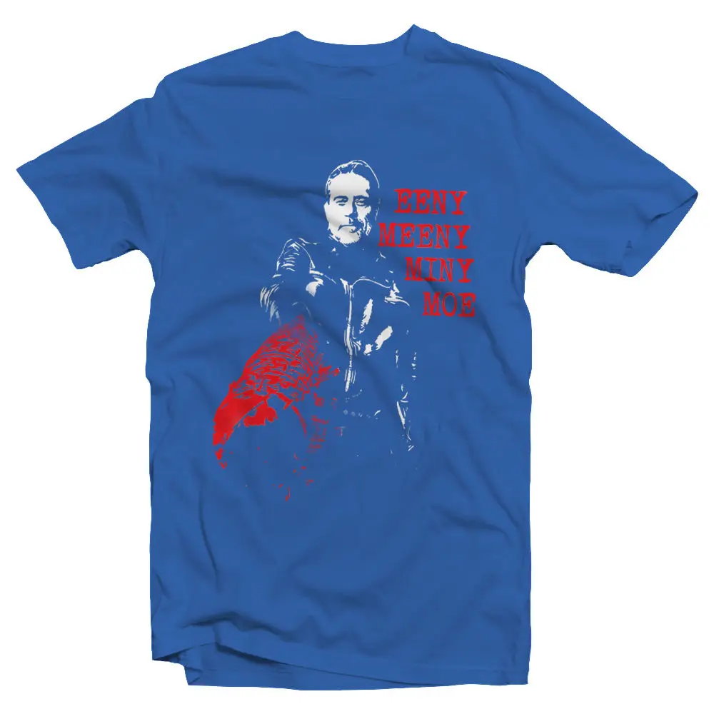 Negan walking eeny meeny miny moe Футболка ходунки Мертвых Зомби крутая Повседневная футболка